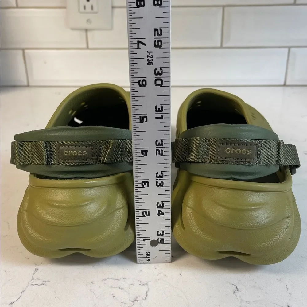 Crocs Echo Clogs 'Olive Green' Mens Size 8 Worn 3-4 Times